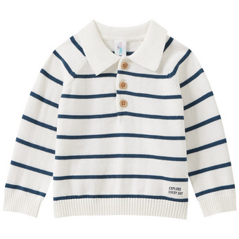 Gebreide babytrui met polokraag