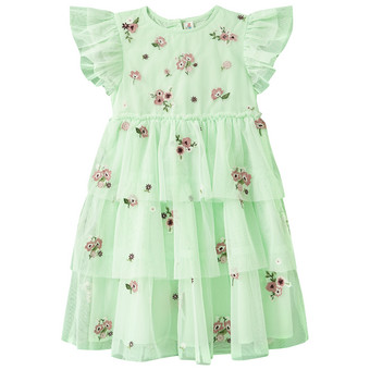 Mädchen Kleid mit Blumen-Allover