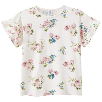 Mädchen T-Shirt mit Blumen-Prints