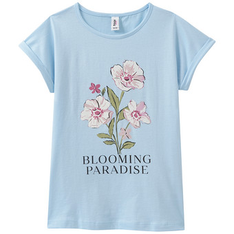 Mädchen T-Shirt mit Blumen-Print
