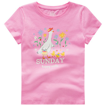Mädchen T-Shirt mit Bauernhof-Print