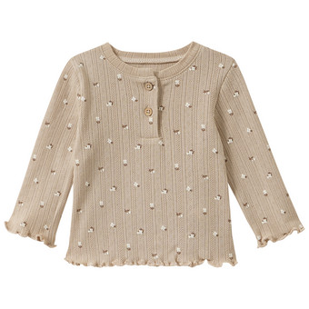 Newborn Langarmshirt mit Blümchen