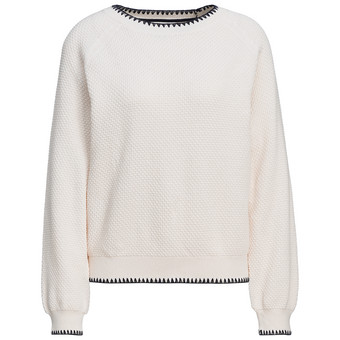 Damen Strickpullover mit Waffelstruktur