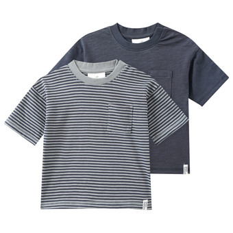 2 Baby T-Shirts mit Brusttasche