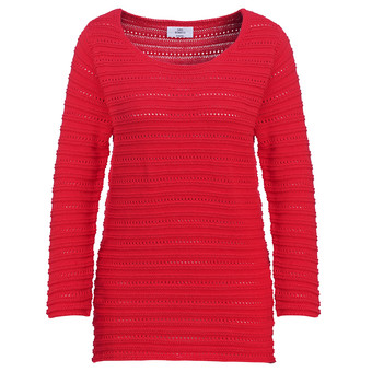 Damen Strickpullover mit Ajourmuster