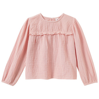 Mädchen Musselin-Bluse mit Rüschen