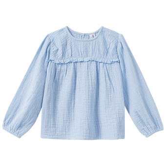 Mädchen Musselin-Bluse mit Rüschen