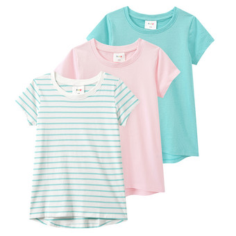 3 Mädchen T-Shirts im Basic-Look