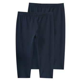 2 Mädchen Capri-Leggings im Basic-Look