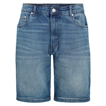 Herren Regular-Jeansshorts in Denim-Optik