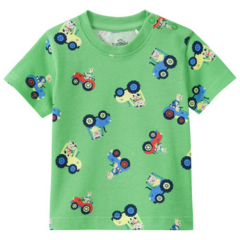 Baby T-Shirt mit Traktor-Allover