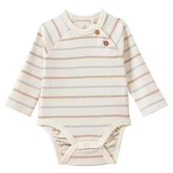 Baby Langarmbody mit Rippstruktur