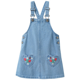 Baby Jeanslatzkleid mit Stickerei