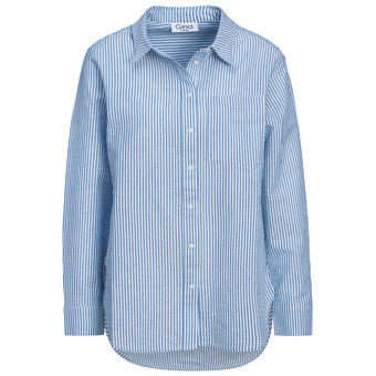 Damen Bluse in Seersucker-Optik