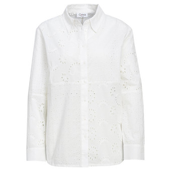Damen Bluse mit Lochstickerei