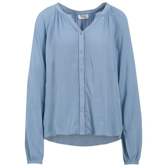 Damen Bluse in Crepp-Optik
