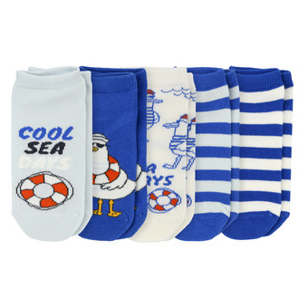 5 Paar Jungen Sneaker-Socken im Set