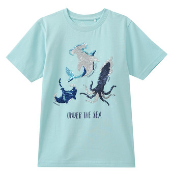 Jungen T-Shirt mit Wendepailletten