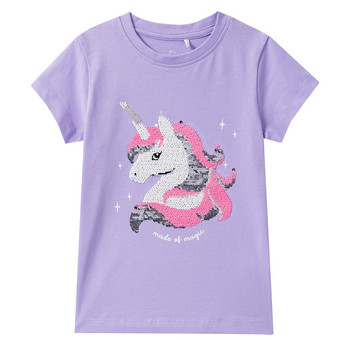Mädchen T-Shirt mit Wendepailletten