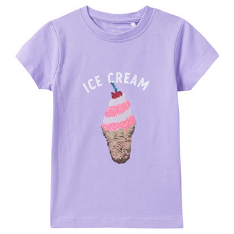 Mädchen T-Shirt mit Wendepailletten