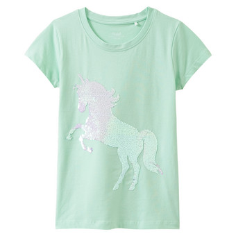 Mädchen T-Shirt mit Wendepailletten