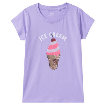 Mädchen T-Shirt mit Wendepailletten