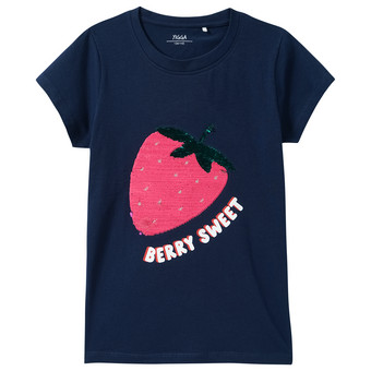 Mädchen T-Shirt mit Wendepailletten