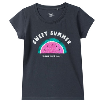 Mädchen T-Shirt mit Wendepailletten