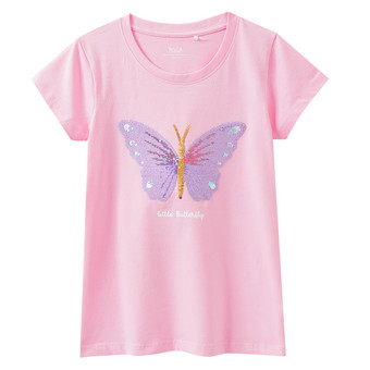 Mädchen T-Shirt mit Wendepailletten