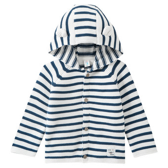 Baby Strickjacke mit Kapuze
