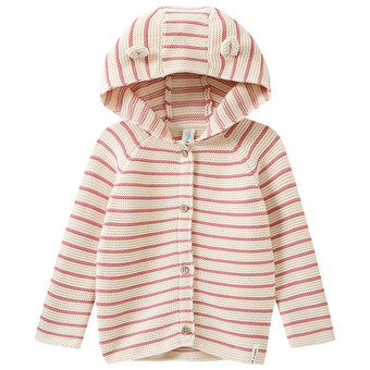 Baby Strickjacke mit Kapuze