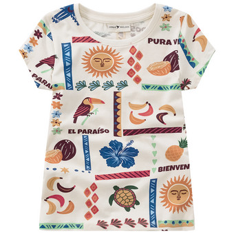 Mädchen T-Shirt mit Allover-Print