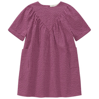 Mädchen Seersucker-Kleid mit Karo-Muster