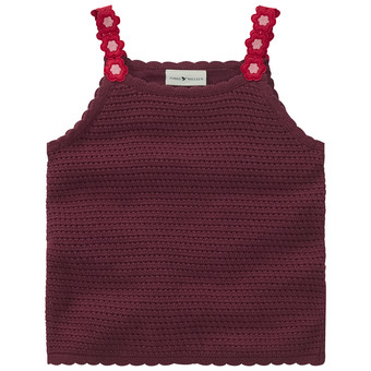 Mädchen Stricktop mit Blumen-Details