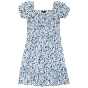 Mädchen Kleid mit Blumen allover
