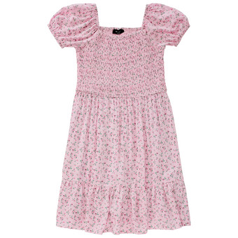 Mädchen Kleid mit Blumen allover