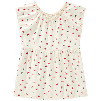 Mädchen T-Shirt mit Kirsch-Print allover