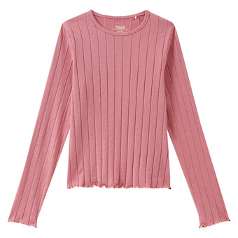 Mädchen Langarmshirt mit Wellenbündchen