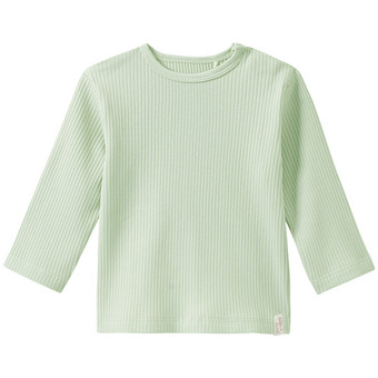 Newborn Langarmshirt mit Rippstruktur