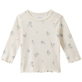 Newborn Langarmshirt mit Rippstruktur