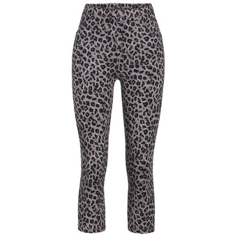 Damen Capri-Leggings mit Leo-Muster