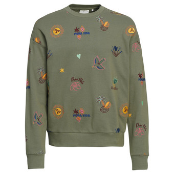 Herren Sweatshirt mit Allover-Stickerei