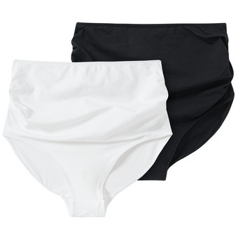 2 Damen Umstands-Slips im Basic-Look