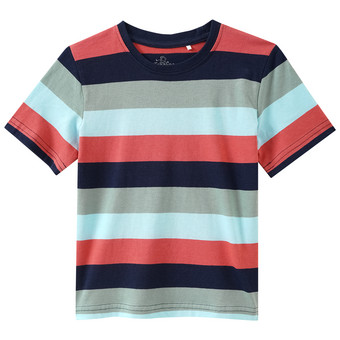 Jungen T-Shirt mit bunten Blockstreifen