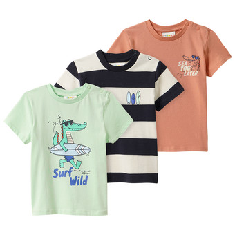 3 Baby T-Shirts in verschiedenen Dessins