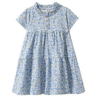 Mädchen Kleid im Millefleur-Dessin