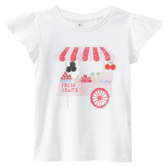 Mädchen T-Shirt mit Perlen-Details