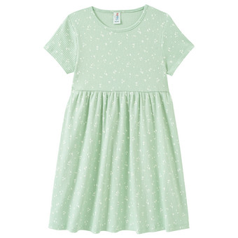 Mädchen Kleid mit Rippstruktur