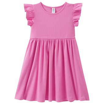 Mädchen Kleid mit Rippstruktur