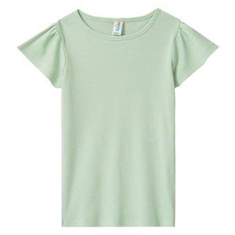 Mädchen T-Shirt mit Rippstruktur